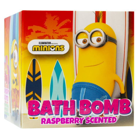 Minions Bath Bomb šumivá koule do koupele Raspberry 1 ks