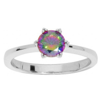 Brilio Silver Elegantní stříbrný prsten s topazem Mystic Stone SR05733B