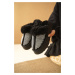 Capone Outfitters Furry Closed Toe Stoned Women's Slippers