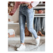 Spodnie damskie jeansowe slim fit z paskiem BOTANIDA niebieskie Dstreet