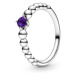 Pandora Stříbrný prsten pro ženy narozené v únoru 198867C03
