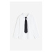 H & M - Košile a kravata - bílá