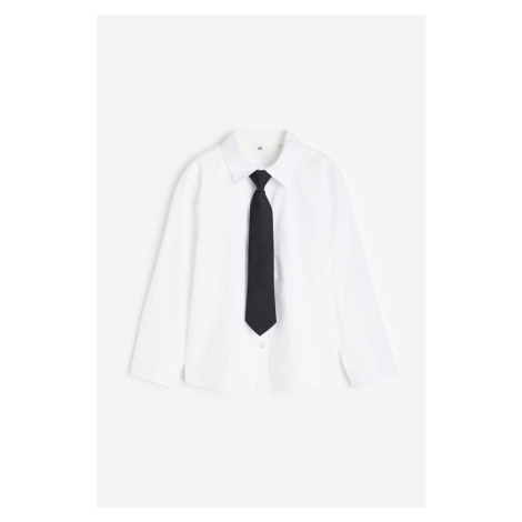 H & M - Košile a kravata - bílá H&M