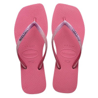 Žabky Havaianas SQUARE GLITTER dámské, růžová barva, na plochém podpatku, 4148102.1750