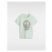 VANS Girls Bloom Peace Mini T-shirt Girls Green, Size