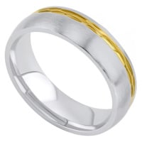 L´AMOUR snubní ocelový prsten pro muže a ženy