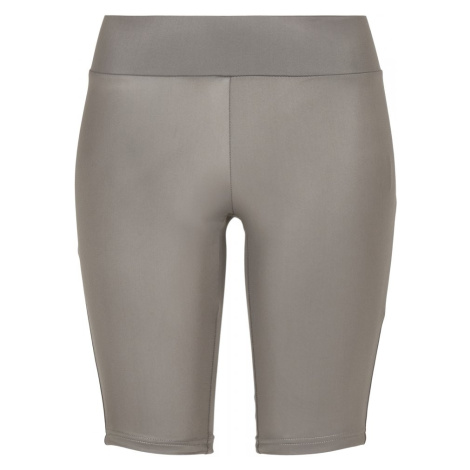 Ladies Synthetic Leather Cycle Shorts - asphalt Urban Classics
