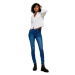 Pepe jeans VAQUERO TIRO ALTO SKINNY PL204155 Modrá