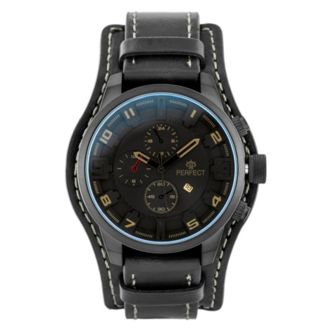 Pánské hodinky PERFECT A177T - grafitová podložka (zp251b)