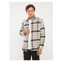 LC Waikiki Comfortable Fit Long Sleeve Plaid Men's Shirt Jacket