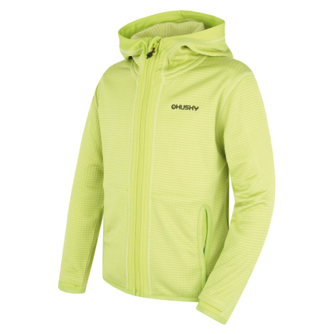 Husky Artic Zip K, br. green/dk. khaki Dětská mikina s kapucí