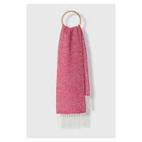 Dětský šátek z vlněné směsi United Colors of Benetton růžová barva, melanžový
