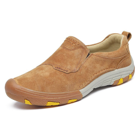Semišové pánské boty prodyšné a pohodlné loafers MIXI FASHION