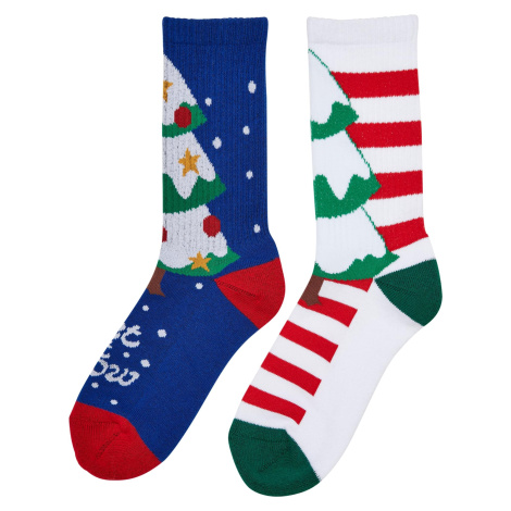 Vánoční ponožky X-Mas Tree - 2-balení vícebarevné Urban Classics