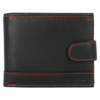 Pánská kožená peněženka na šířku Bellugio Judien, černo/červená