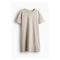 H & M - Bavlněné tričkové šaty - hnědá