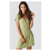 jiná značka NA-KD »Wrap Mini Dress« zavinovací šaty< Barva: Zelená, Mezinárodní