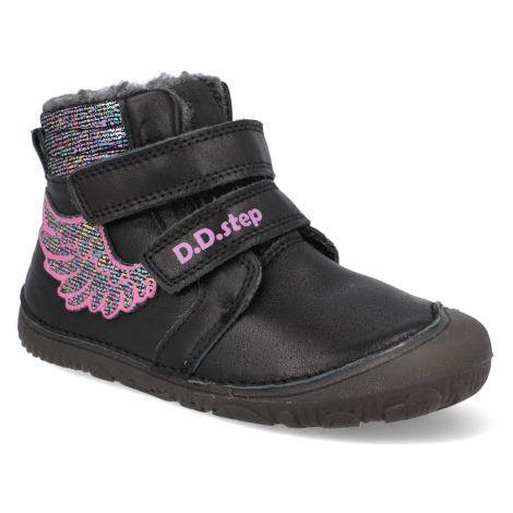 Barefoot dětské zimní boty D.D.step W073-364A černé