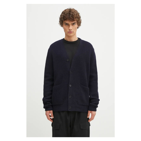 Vlněný svetr Norse Projects Loki Wool Cotton Rib tmavomodrá barva, N45.0618.7004