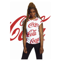 Pánské tričko krátký rukáv // Merchcode Ladies Coca Cola AOP Tee white