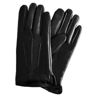Semiline Dámské kožené antibakteriální rukavice P8207 Black