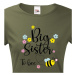 Dámské tričko s potiskem Big sister to bee