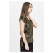 Ladies Camo Back Shaped Tee - olive camo