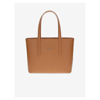 Hnědý dámský kožený shopper ELEGA Simone