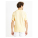 Žluté pánské tričko s kapsičkou Celio Degauffre