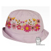 Bavlněný letní klobouk Dráče - Mallorca 20, fialková, květy Barva: Fialková