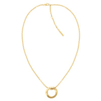 Calvin Klein Slušivý pozlacený dámský náhrdelník z oceli 35000307