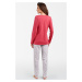 Dámské pyžamo Italian Fashion Abella - bavlněné Malinově červená