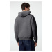 Trendyol Anthracite Oversize/Wide Cut Sweatshirt with Embroidery Detail on the Back