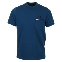Fred Perry Loopback Jersey Pocket T-Shirt Modrá