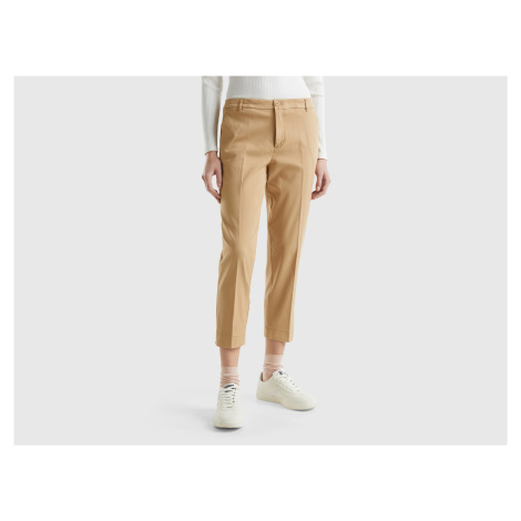 Benetton, Cropped Chinos In Stretch Cotton United Colors of Benetton