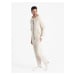 Men's sweatshirt set unbuttoned sweatshirt + pants - cream V11 Z83