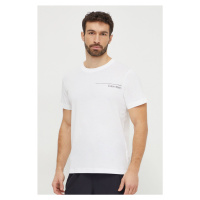 Bavlněné tričko Calvin Klein bílá barva, s potiskem, KM0KM00964