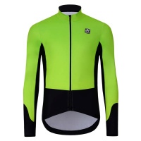 HOLOKOLO Cyklistická zateplená bunda - CLASSIC - černá/zelená/žlutá