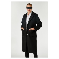Koton Dámský kapesní detailní kabát s dvojitým knoflíkem 3WAK00167EW