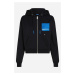 Mikina karl lagerfeld jeans klj zip up hoodie black