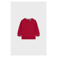 Dětský bavlněný svetr Mayoral červená barva