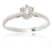 Prsten z bílého zlata s diamanty MOISS 00520549 + dárek zdarma