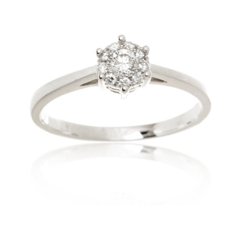 Prsten z bílého zlata s diamanty MOISS 00520549 + dárek zdarma Ego Fashion