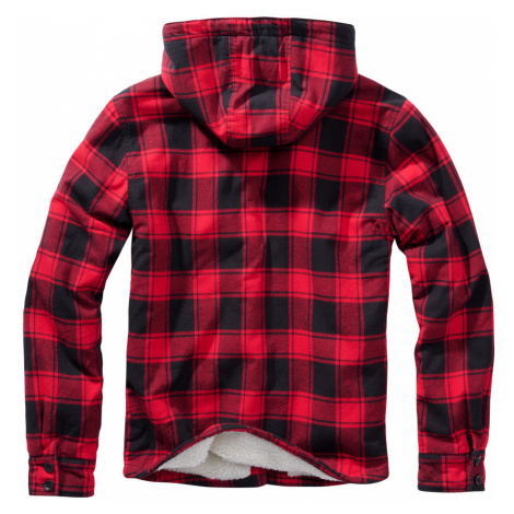 BRANDIT BUNDA Lumberjacket hooded Červeno-černá | Modio.cz