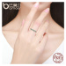 Stříbrný prsten s zelenými kamínky SCR097 LOAMOER
