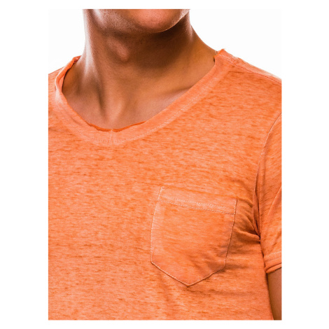 Pánské tričko bez potisku - oranžová S1051