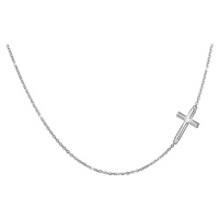 OLIVIE Stříbrný 40cm náhrdelník KŘÍŽEK 7836
