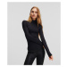 Tričko karl lagerfeld stretch lslv top black