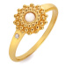 Hot Diamonds Krásný pozlacený prsten s diamantem a perletí Jac Jossa Soul DR280