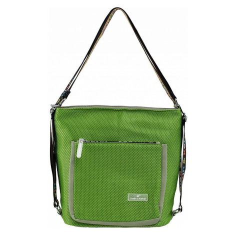 Zelená dámská městská kabelka